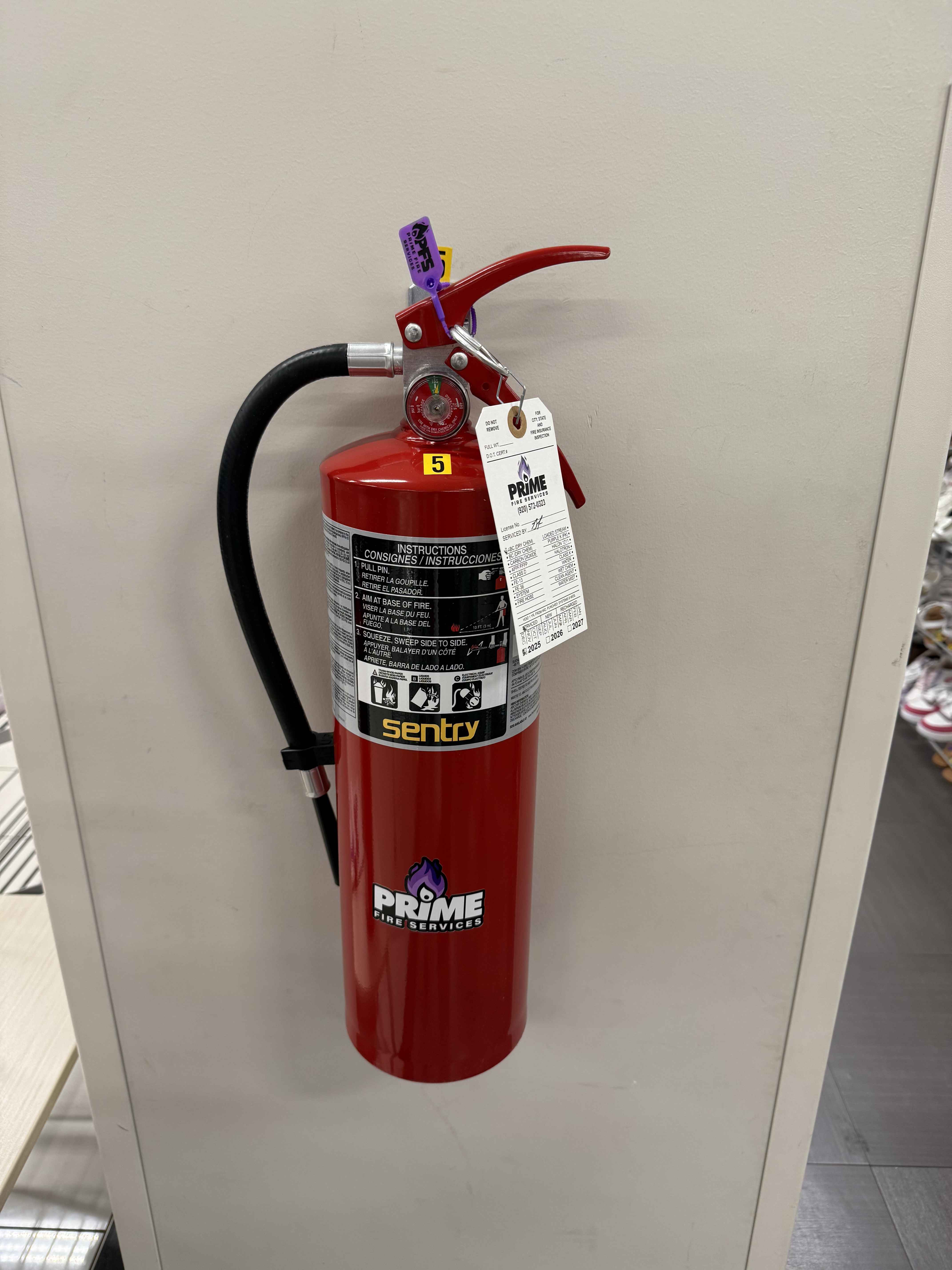 Professional fire extinguisher installation and service